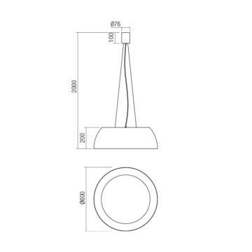 Redo 01-1732 - LED Lühter BLAIR LED/55W/230V 3000K valge