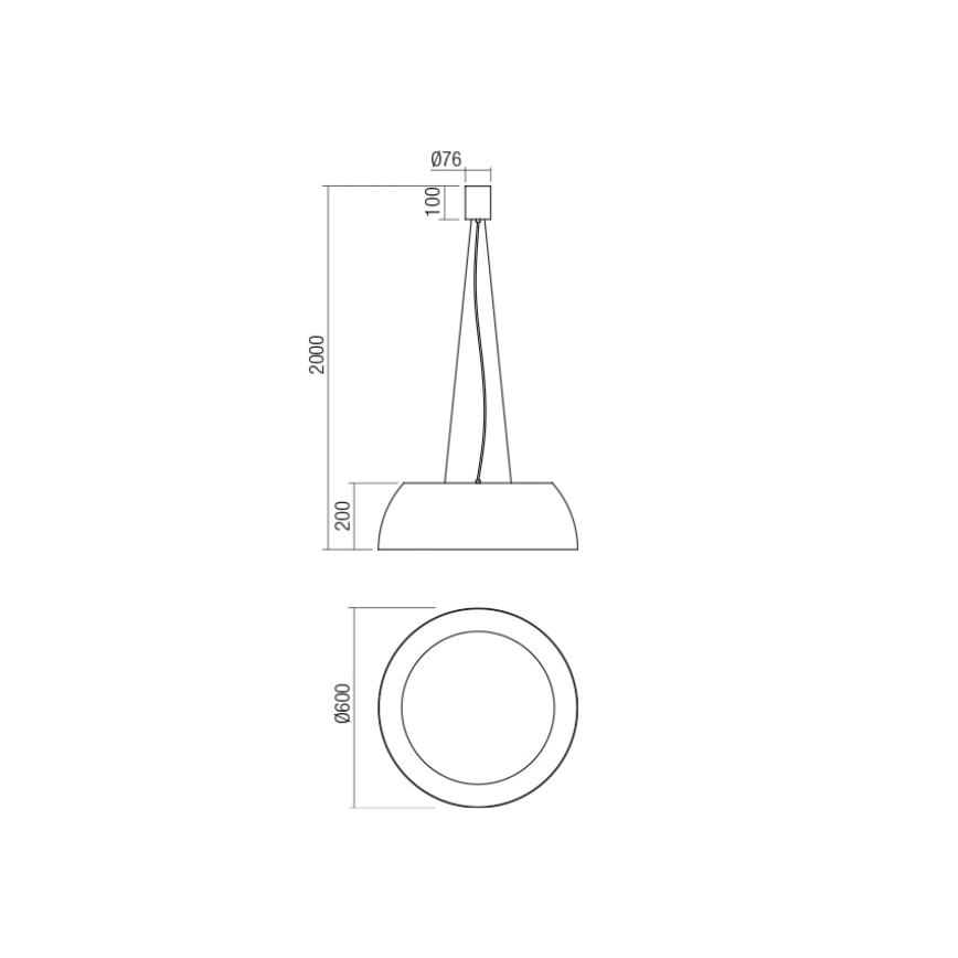 Redo 01-1732 - LED Lühter BLAIR LED/55W/230V 3000K valge