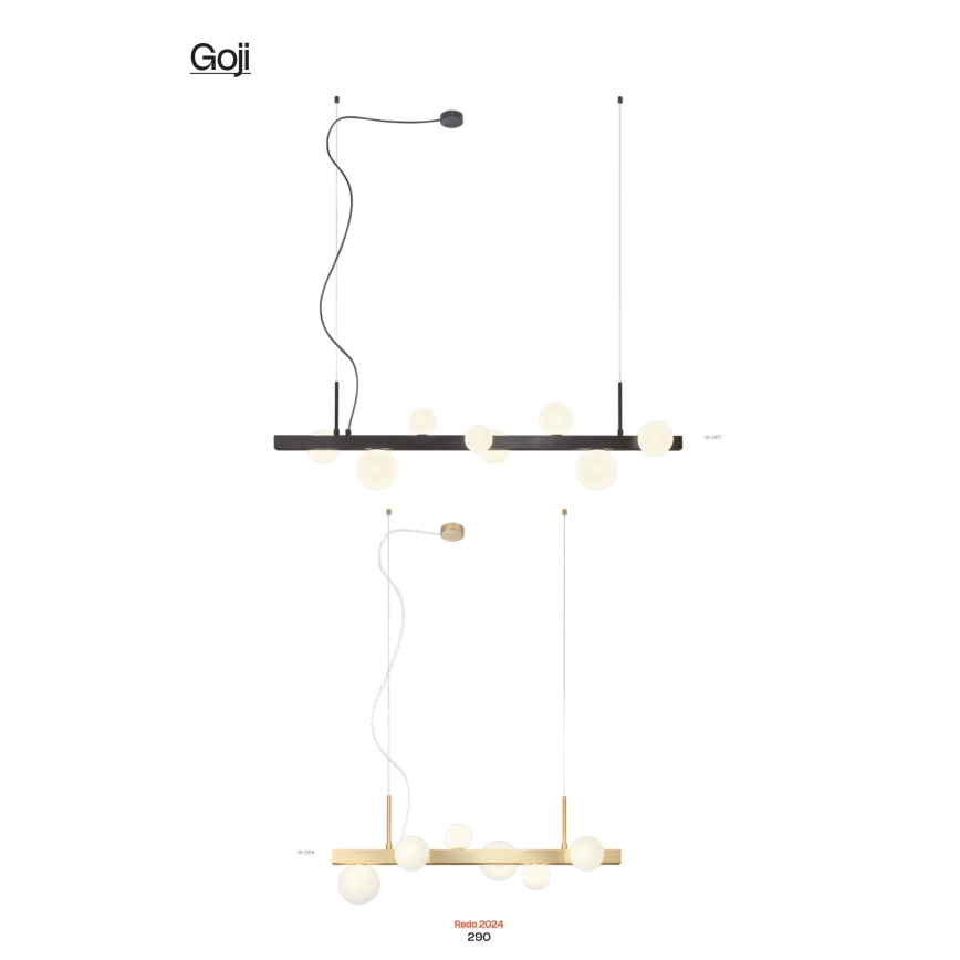 Redo 01-2377 - Lühter GOJI 8xG9/28W/230V must