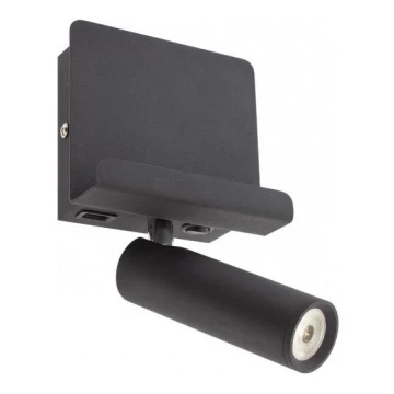 Redo 01-3084 - LED Kohtvalgusti seinale PANEL LED/3,5W/230V USB must