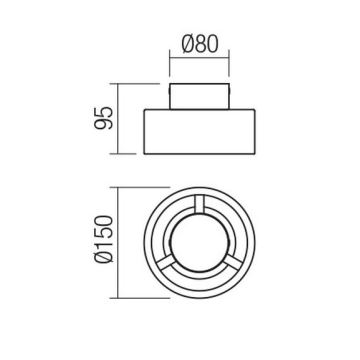 Redo 01-3097 - LED Laevalgusti PUNKT LED/6W/230V messing