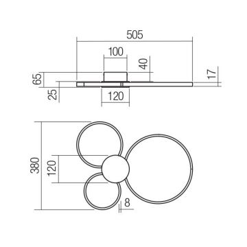 Redo 01-3105 - LED Laevalgusti ATOM LED/20W/230V