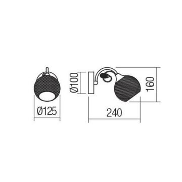 Redo 02-969 - Seinavalgusti ASPERA 1xE14/28W/230V must