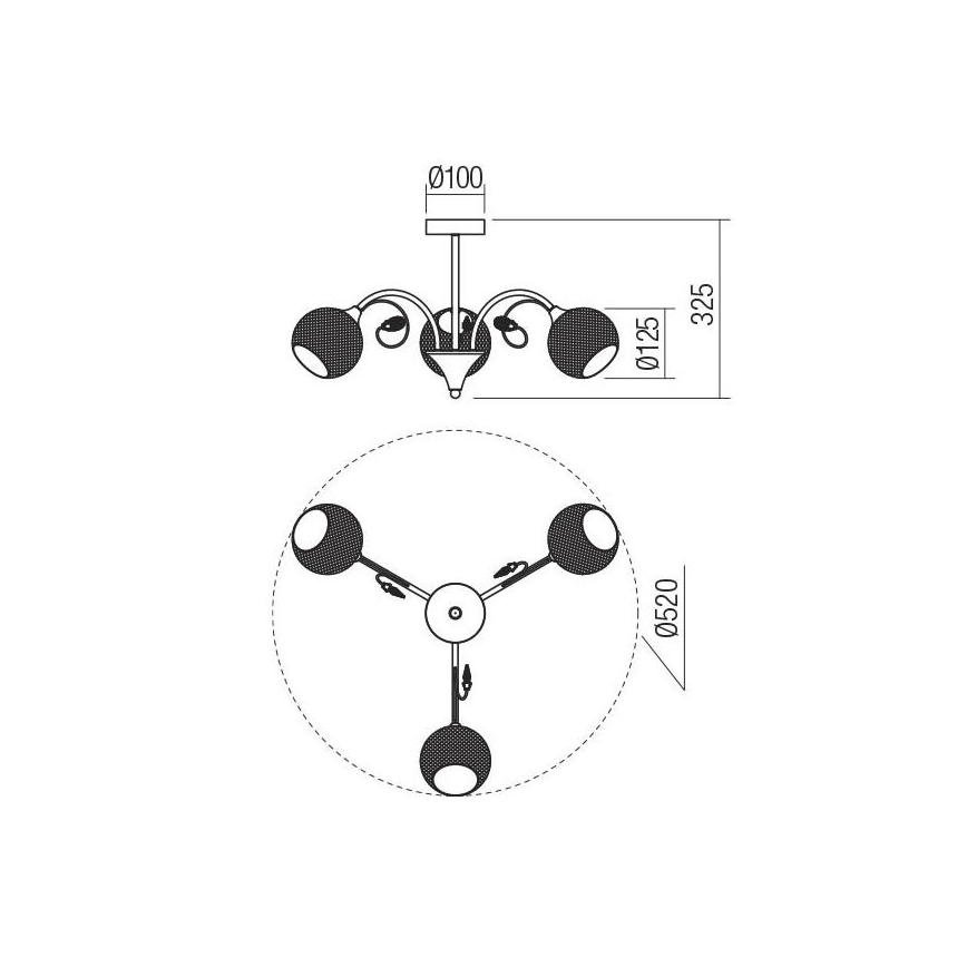 Redo 02-970 - Ripplühter ASPERA 3xE14/28W/230V must