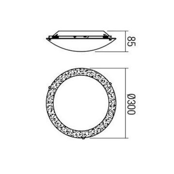 Redo 05-864 - LED Laevalgusti ARTEMIS LED/12W/230V d. 30 cm kuldne