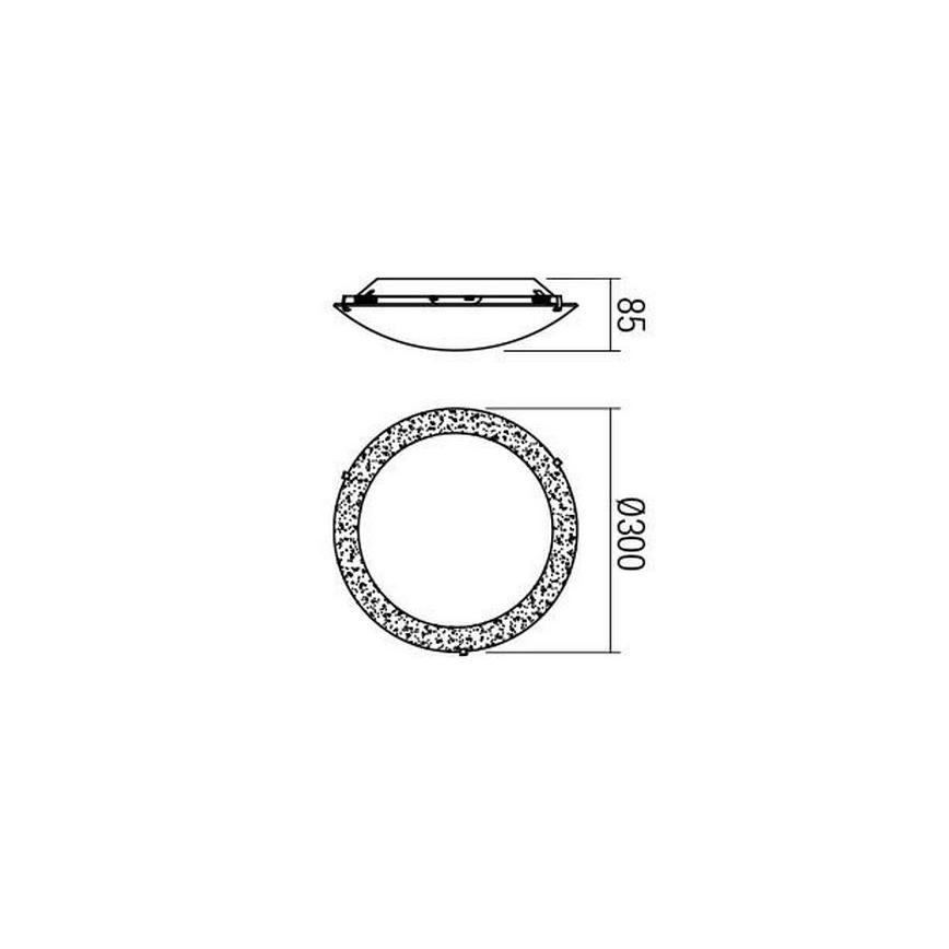 Redo 05-864 - LED Laevalgusti ARTEMIS LED/12W/230V d. 30 cm kuldne