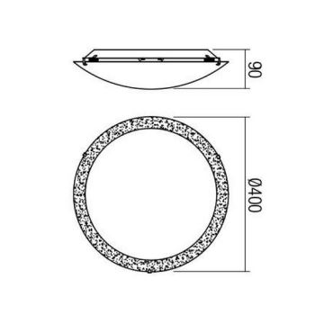 Redo 05-866 - LED Laevalgusti ARTEMIS LED/18W/230V d. 40 cm kuldne