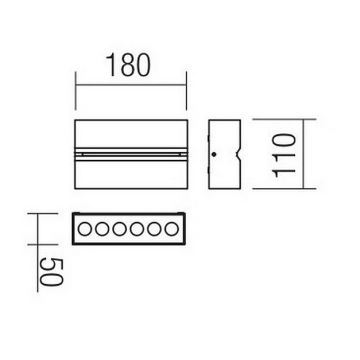 Redo 90117 - LED-seinavalgusti õue MITIC 1xLED/15W/230V IP54