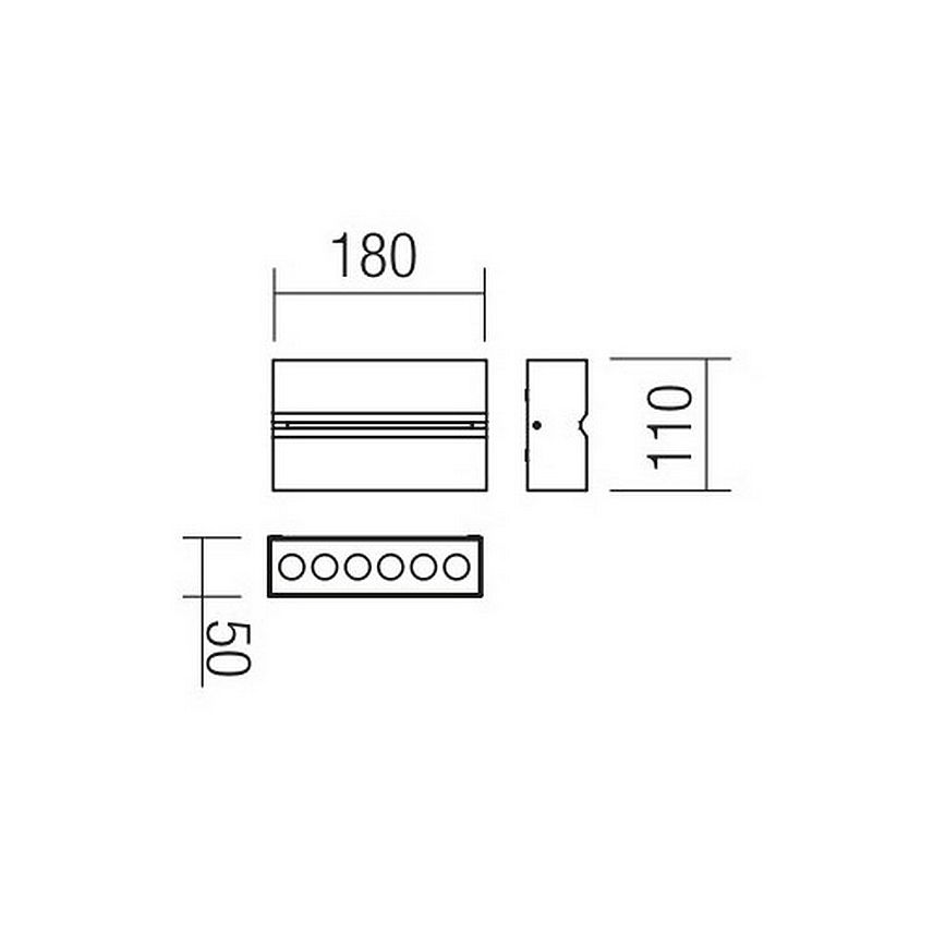 Redo 90117 - LED-seinavalgusti õue MITIC 1xLED/15W/230V IP54