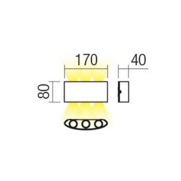 Redo 90225 - LED Väli seinavalgusti FABO LED/6W/230V 3000K IP54 valge