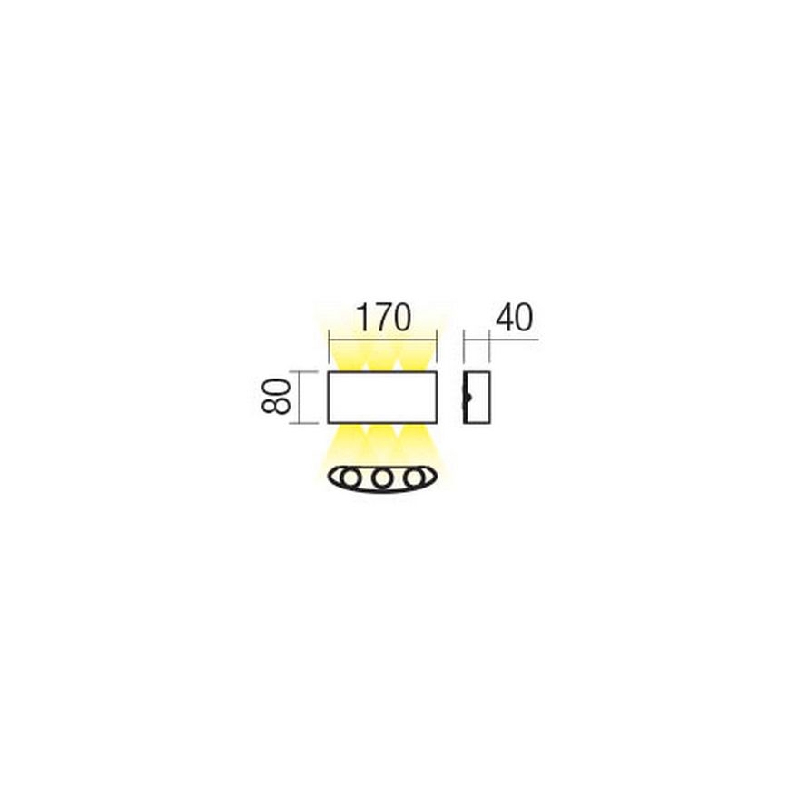 Redo 90225 - LED Väli seinavalgusti FABO LED/6W/230V 3000K IP54 valge