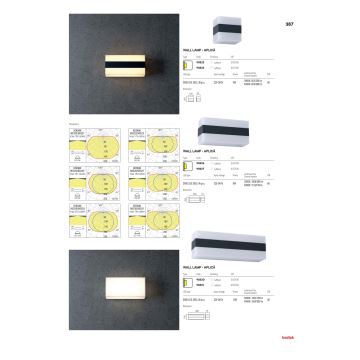 Redo 90322 - LED Väli seinavalgusti KODIAK LED/5W/230V IP65 valge/must