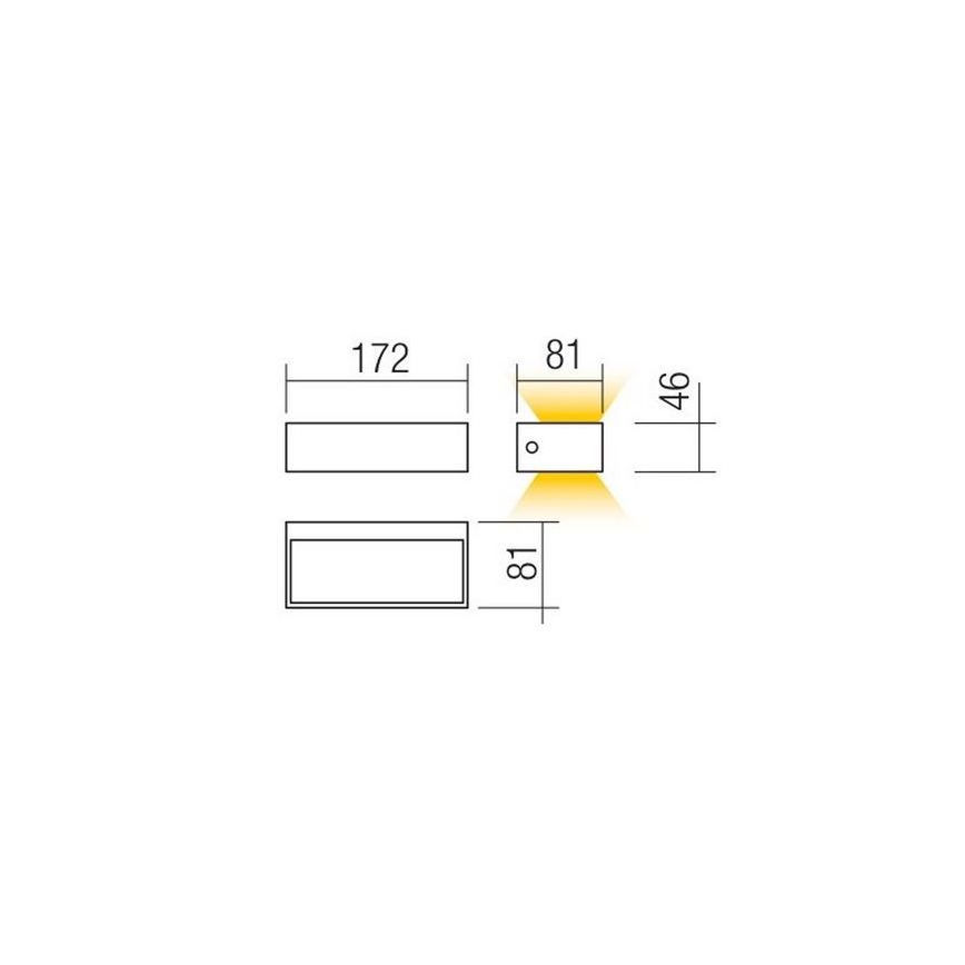 Redo 90372 - LED Väli seinavalgusti LAMPRIS LED/9,5W/230V IP65 valge