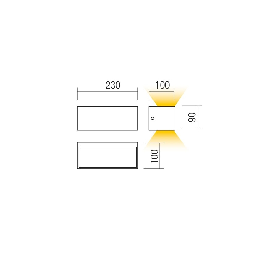 Redo 90373 - LED Väli seinavalgusti LAMPRIS LED/13W/230V IP65 valge