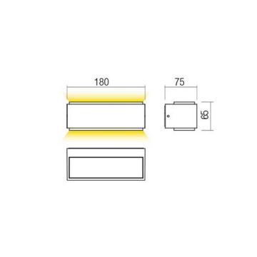 Redo 90400 - LED Väli seinavalgusti DASH LED/9W/230V 4000K IP65 valge