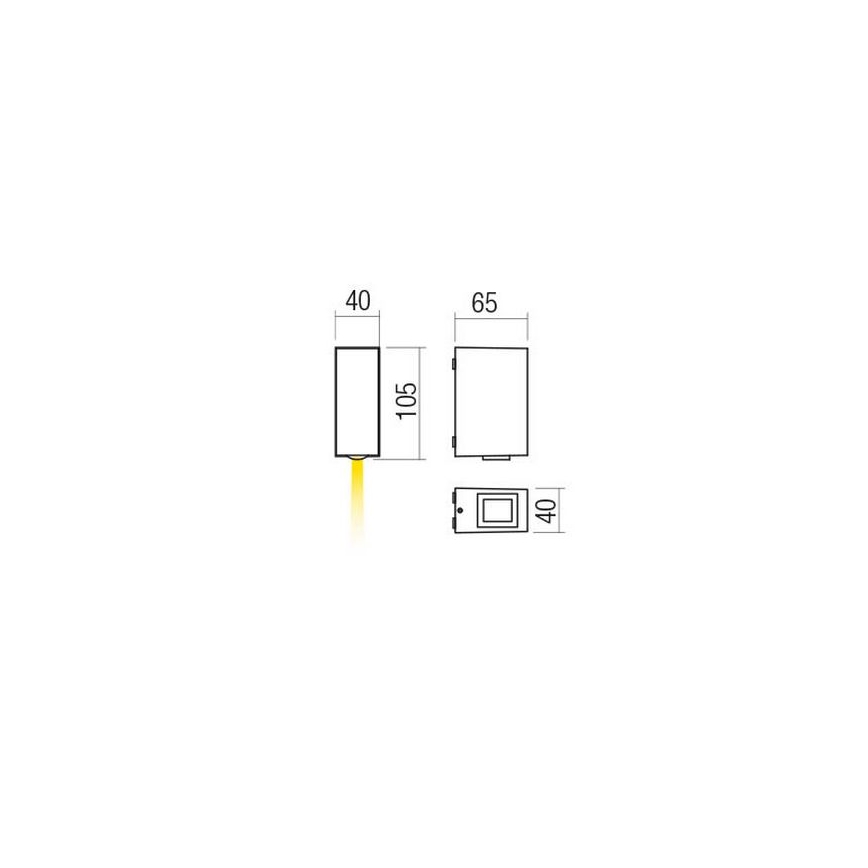 Redo 90418 - LED Väli seinavalgusti ACE LED/3,36W/230V 4000K IP54 pruun