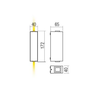 Redo 90422 - LED Väli seinavalgusti ACE LED/5,84W/230V 4000K IP54 antratsiit