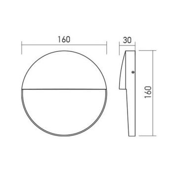 Redo 90477 - LED Väli seinavalgusti LANDER LED/6W/230V IP54 antratsiit