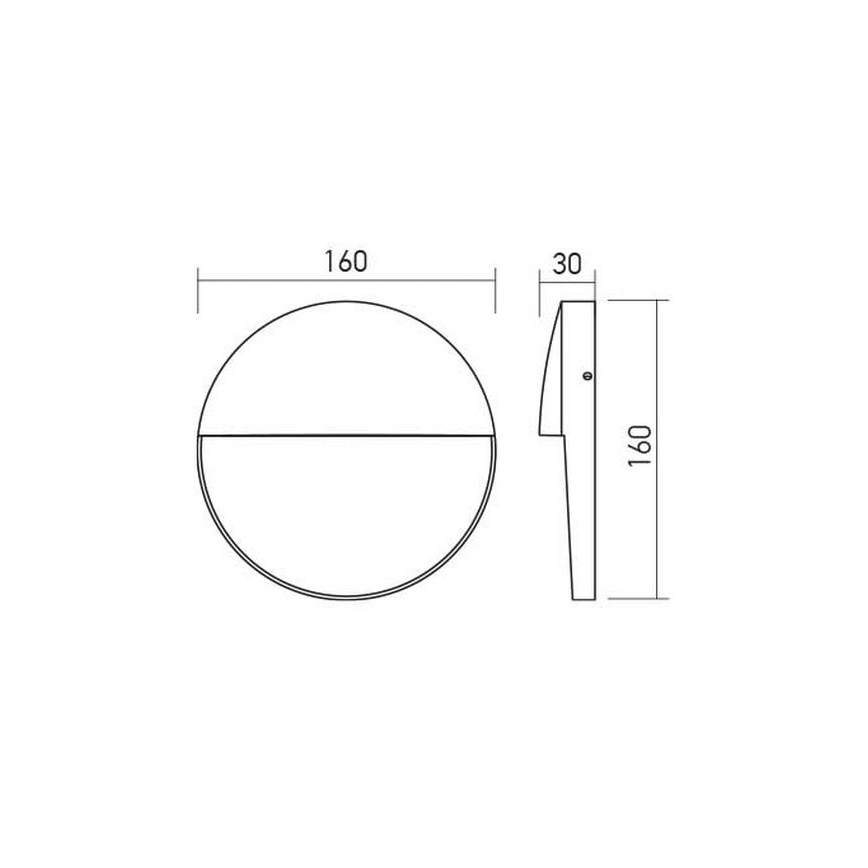 Redo 90477 - LED Väli seinavalgusti LANDER LED/6W/230V IP54 antratsiit