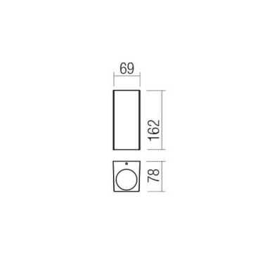 Redo 90530 - LED Väli seinavalgusti BRIO LED/10W/230V 3000K IP54 antratsiit