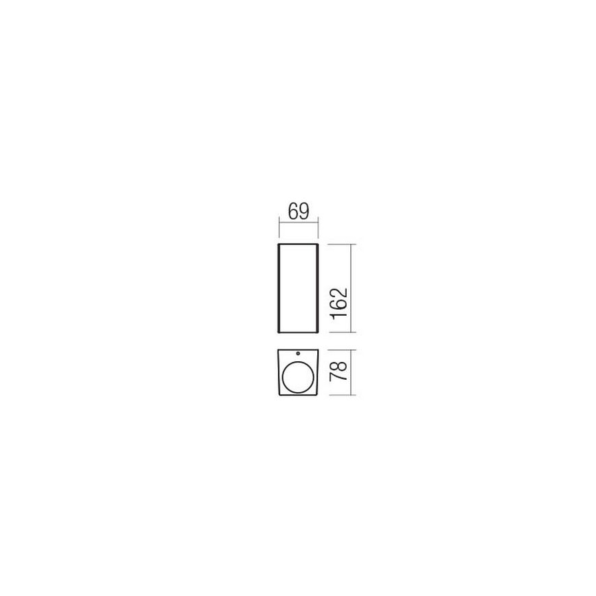 Redo 90530 - LED Väli seinavalgusti BRIO LED/10W/230V 3000K IP54 antratsiit