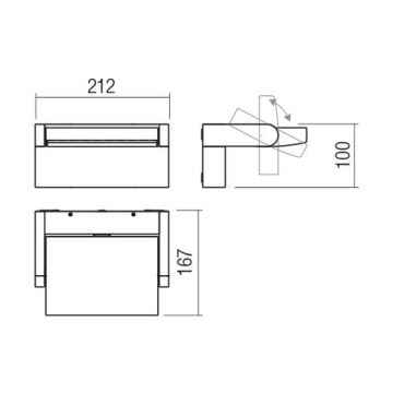 Redo 90584 - LED Väli seinavalgusti FLIP LED/20W/230V CRI 90 3000K IP54 antratsiit