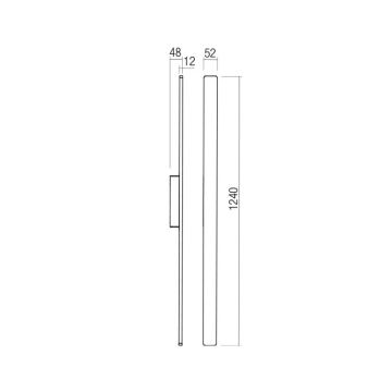 Redo 90623 - LED Väli seinavalgusti REFLEXA LED/20W/230V 3000K IP54 must