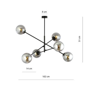 Ripplühter LINEAR 6xE14/10W/230V must/hall