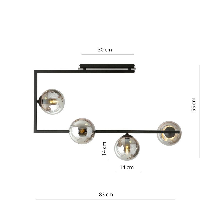 Ripplühter SOMA 4xE14/10W/230V must/hall