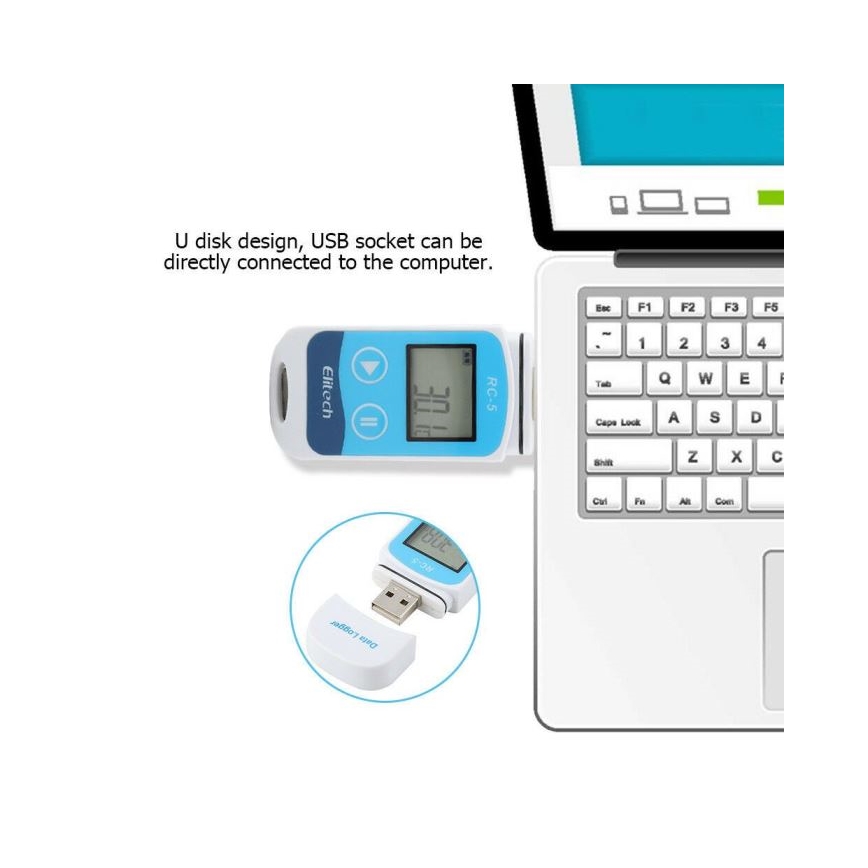 Salvestav termomeeter USB IP67