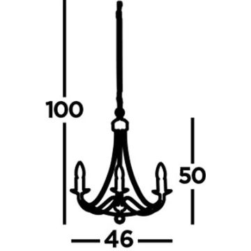 Searchlight - Lühter MAYPOLE 3xE14/60W/230V must