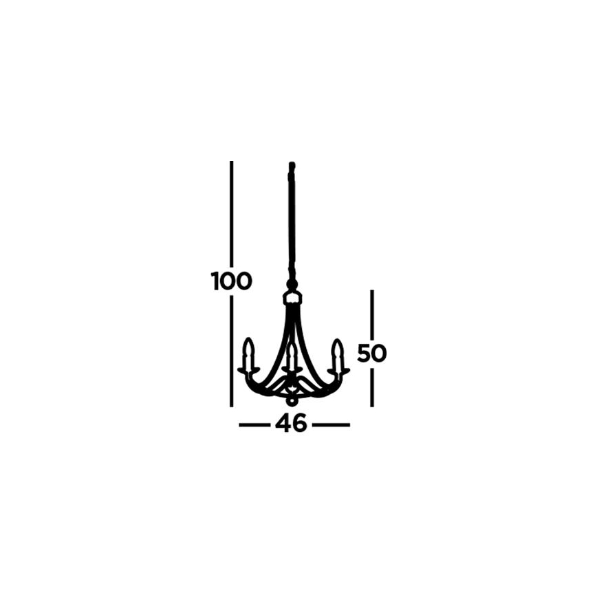 Searchlight - Lühter MAYPOLE 3xE14/60W/230V must