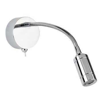 Searchlight - LED Paindlik väike lamp ADJU LED/1W/230V kroom