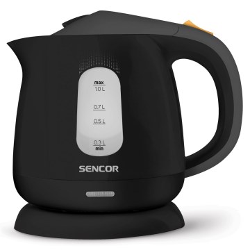 Sencor - Veekeetja 1 l 1100W/230V must/hall