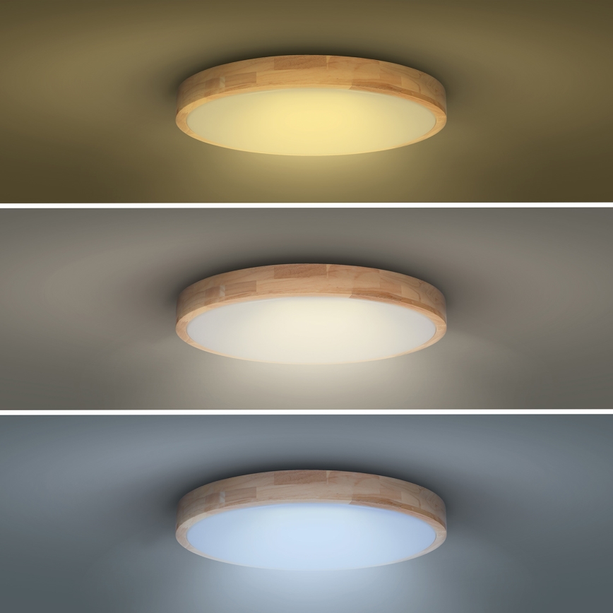 LED Hämardatav laevalgusti SOLID OAK LED/60W/230V 3000-6500K tamm d. 51 cm + kaugjuhtimispult