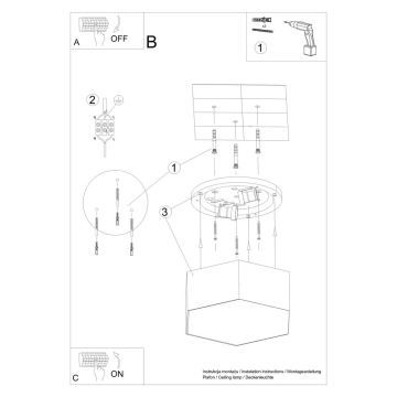 Laevalgusti SUNDE 2xE27/60W/230V 15,5 cm must