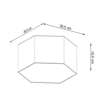 Laevalgusti SUNDE 2xE27/60W/230V 15,5 cm must