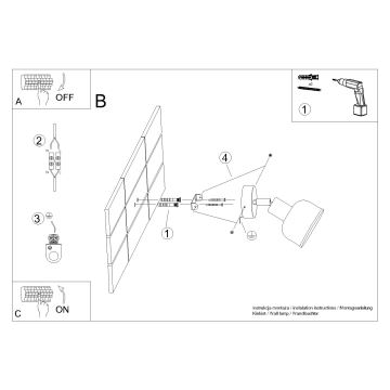 Kohtvalgusti seinale ELBA 1xE27/15W/230V must