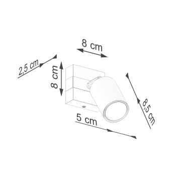 Kohtvalgusti seinale FAGER 1xGU10/10W/230V must