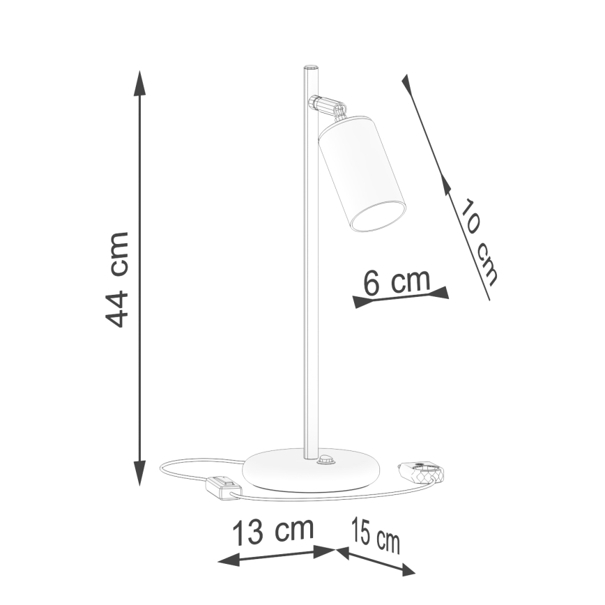 Laualamp WINX 1xGU10/10W/230V must/kroom