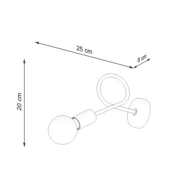 Seinavalgusti LOOP 1xE27/15W/230V valge