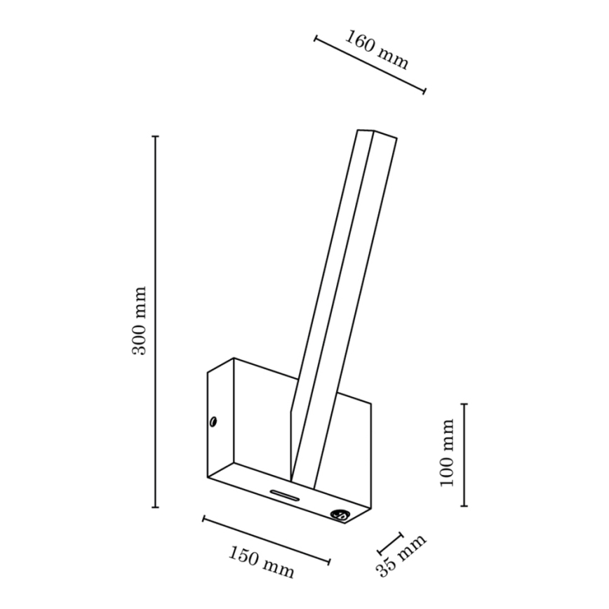 LED Seinavalgusti LINUS LED/3W/230V tamm - FSC sertifitseeritud