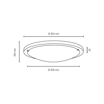 LED Laevalgusti FRIDA LED/18W/230V tamm - FSC sertifitseeritud