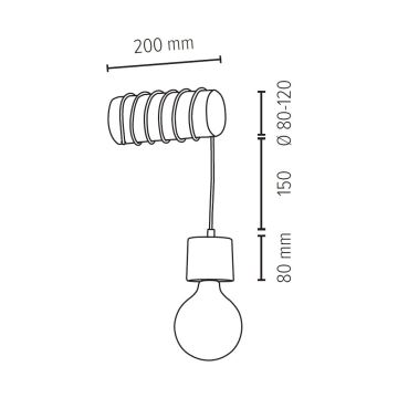 Seinavalgusti PINO 1xE27/25W/230V mänd - FSC sertifitseeritud