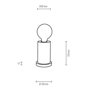 Laualamp TASSE 1xE27/25W/230V pöök - FSC sertifitseeritud