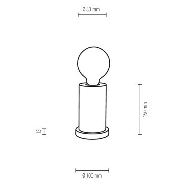 Laualamp TASSE 1xE27/25W/230V pöök - FSC sertifitseeritud