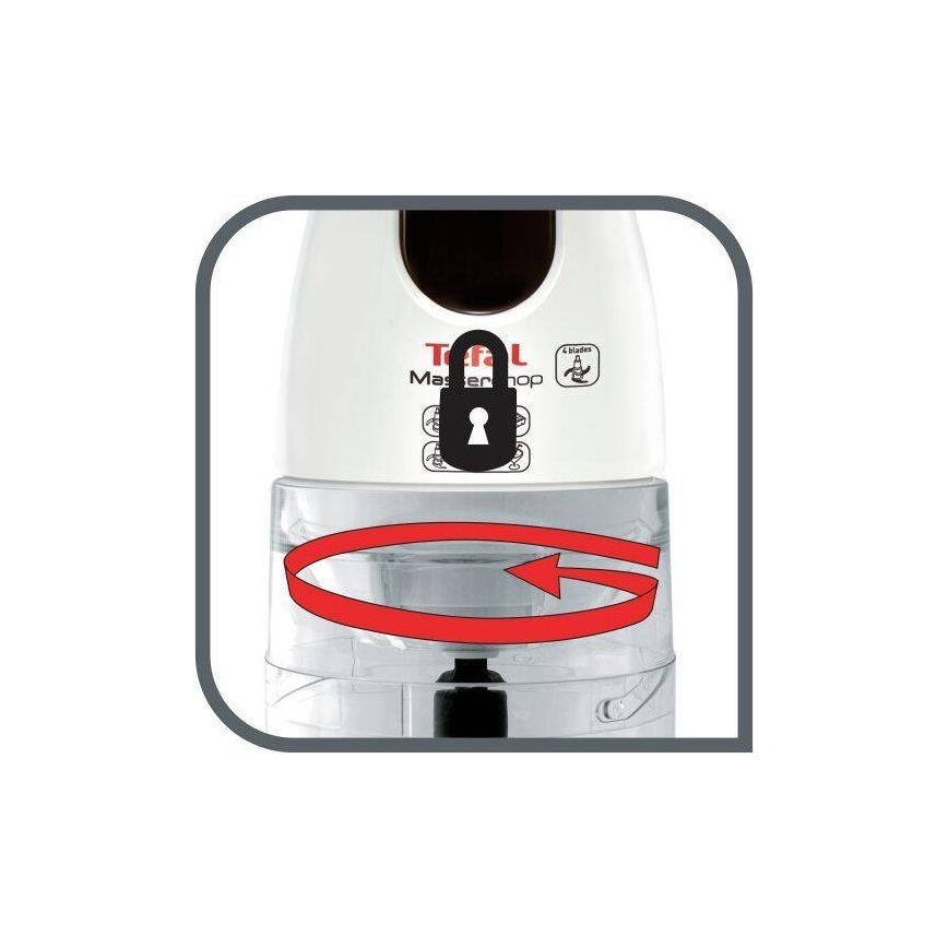 Tefal - Minilõikur 500 ml MASTERCHOP XL 500W/230V valge