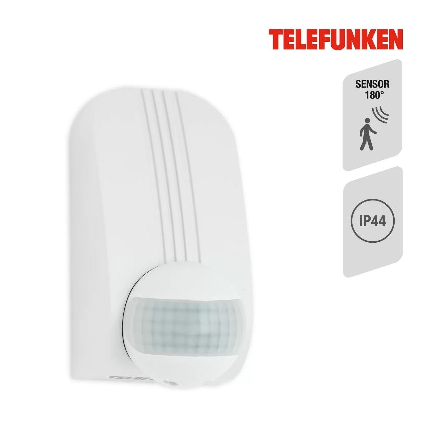 Telefunken 306506TF - Väli liikumisandur 180° IP44 valge