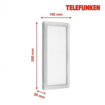 Telefunken 313604TF - LED Väli seinavalgusti LED/16W/230V IP44 hõbedane