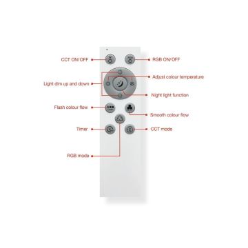 Telefunken 319006TF - LED RGBW Hämardatav valgusti LED/16W/230V 2700-6500K + kaugjuhtimispult